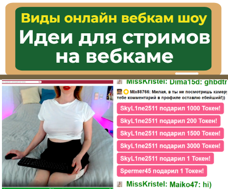 виды онлайн вебкам шоу - идеи для стримов в видеочате