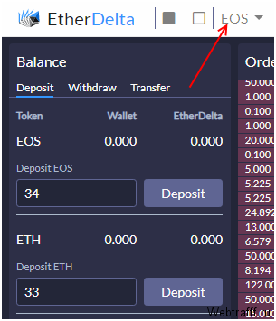 Децентрализованная биржа токенов ERC20 и Эфириума EtherDelta