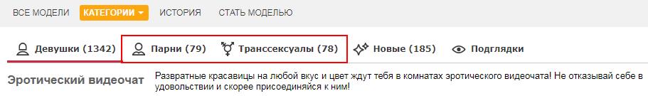 вебкам категории
