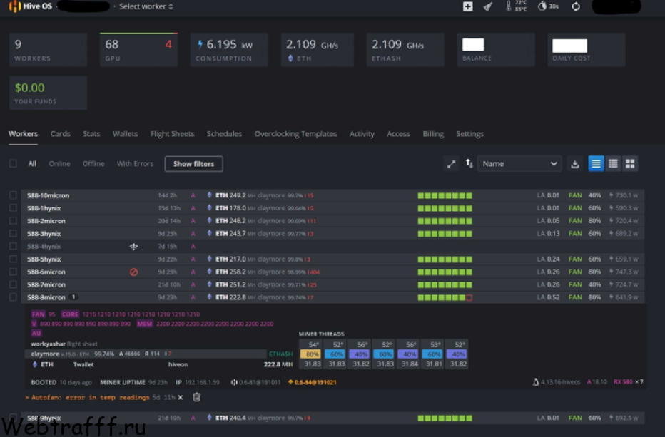 Hive OS обзор программы